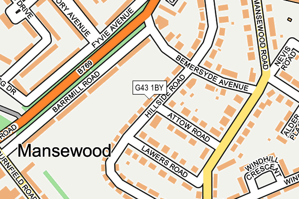 G43 1BY map - OS OpenMap – Local (Ordnance Survey) G43 1BY map - OS OpenMap – Local (Ordnance Survey)