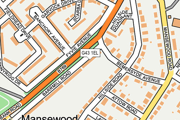 G43 1EL map - OS OpenMap – Local (Ordnance Survey) G43 1EL map - OS OpenMap – Local (Ordnance Survey)