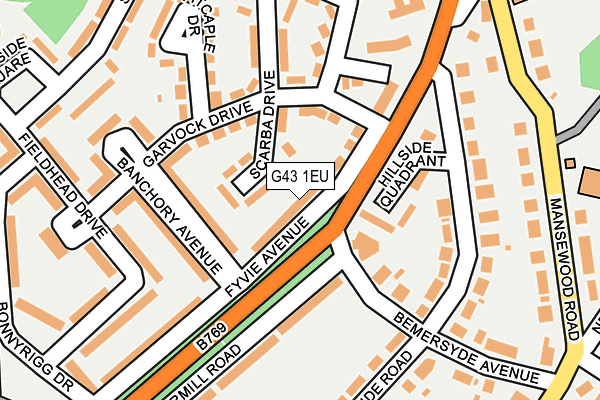 G43 1EU map - OS OpenMap – Local (Ordnance Survey) G43 1EU map - OS OpenMap – Local (Ordnance Survey)