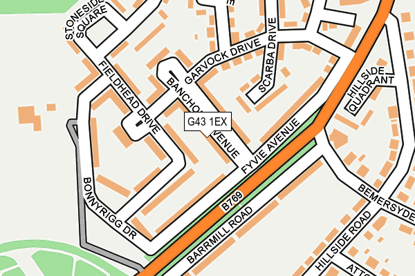 G43 1EX map - OS OpenMap – Local (Ordnance Survey) G43 1EX map - OS OpenMap – Local (Ordnance Survey)