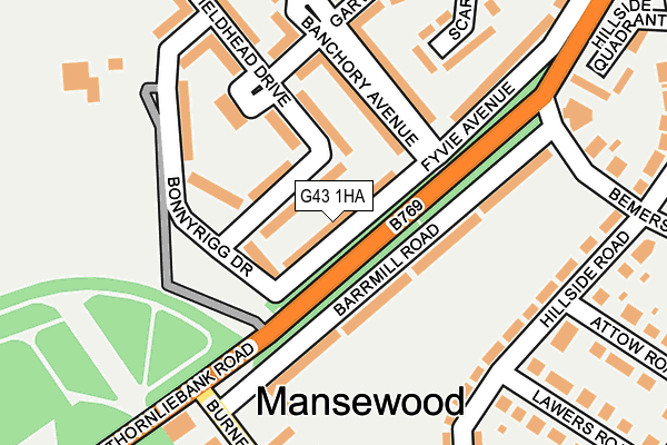 G43 1HA map - OS OpenMap – Local (Ordnance Survey) G43 1HA map - OS OpenMap – Local (Ordnance Survey)