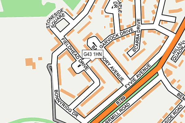 G43 1HN map - OS OpenMap – Local (Ordnance Survey) G43 1HN map - OS OpenMap – Local (Ordnance Survey)