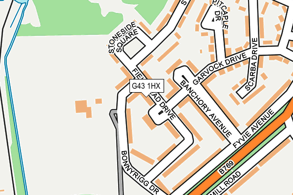 G43 1HX map - OS OpenMap – Local (Ordnance Survey) G43 1HX map - OS OpenMap – Local (Ordnance Survey)