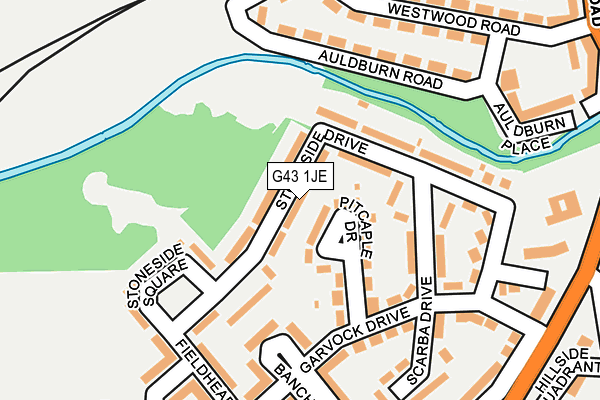 G43 1JE map - OS OpenMap – Local (Ordnance Survey) G43 1JE map - OS OpenMap – Local (Ordnance Survey)