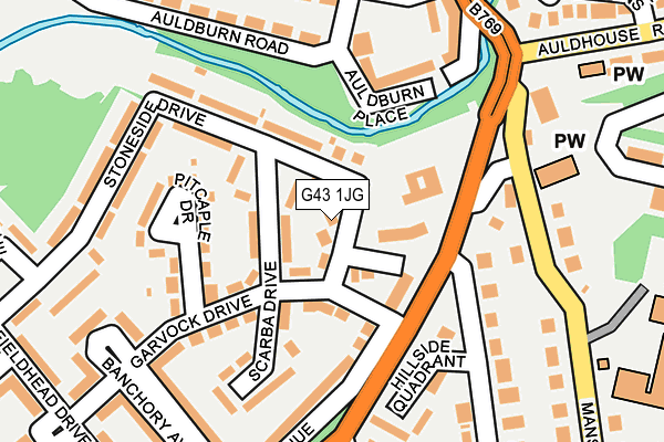 G43 1JG map - OS OpenMap – Local (Ordnance Survey) G43 1JG map - OS OpenMap – Local (Ordnance Survey)