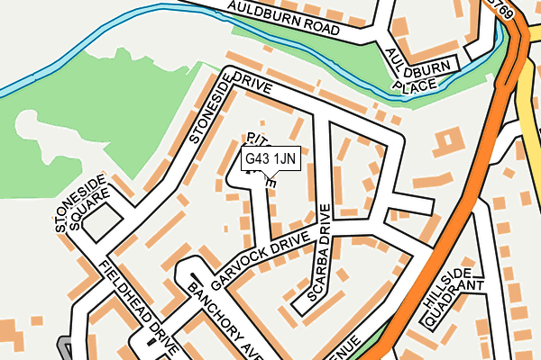 G43 1JN map - OS OpenMap – Local (Ordnance Survey) G43 1JN map - OS OpenMap – Local (Ordnance Survey)