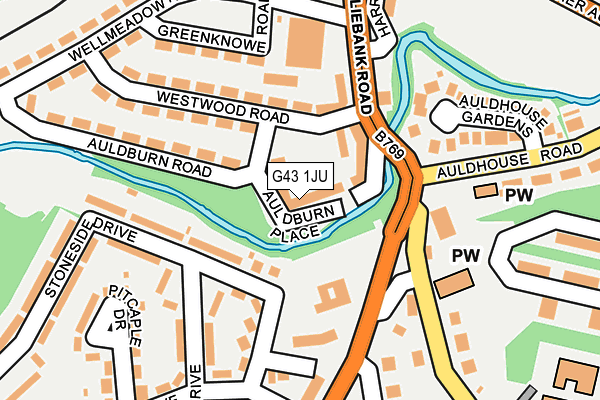 G43 1JU map - OS OpenMap – Local (Ordnance Survey) G43 1JU map - OS OpenMap – Local (Ordnance Survey)