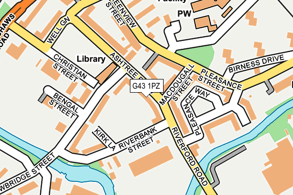 G43 1PZ map - OS OpenMap – Local (Ordnance Survey) G43 1PZ map - OS OpenMap – Local (Ordnance Survey)