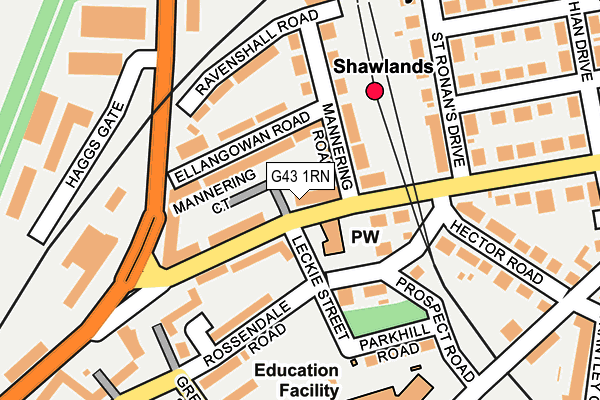 G43 1RN map - OS OpenMap – Local (Ordnance Survey) G43 1RN map - OS OpenMap – Local (Ordnance Survey)