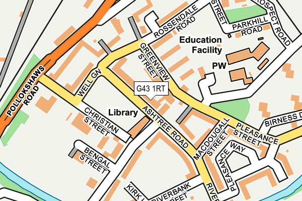 G43 1RT map - OS OpenMap – Local (Ordnance Survey) G43 1RT map - OS OpenMap – Local (Ordnance Survey)