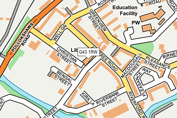G43 1RW map - OS OpenMap – Local (Ordnance Survey) G43 1RW map - OS OpenMap – Local (Ordnance Survey)