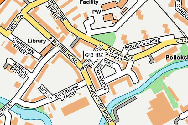 G43 1RZ map - OS OpenMap – Local (Ordnance Survey) G43 1RZ map - OS OpenMap – Local (Ordnance Survey)