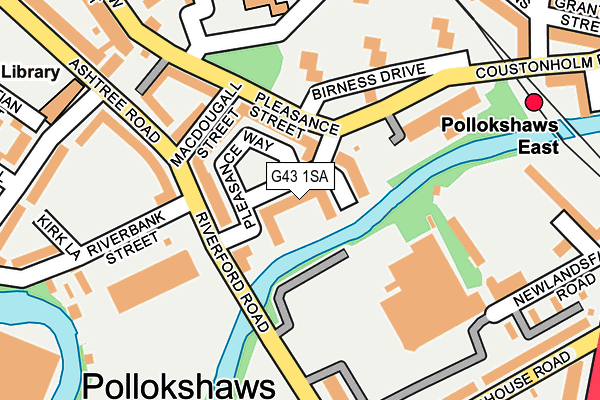 G43 1SA map - OS OpenMap – Local (Ordnance Survey) G43 1SA map - OS OpenMap – Local (Ordnance Survey)