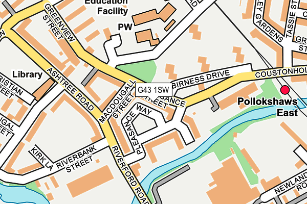 G43 1SW map - OS OpenMap – Local (Ordnance Survey) G43 1SW map - OS OpenMap – Local (Ordnance Survey)