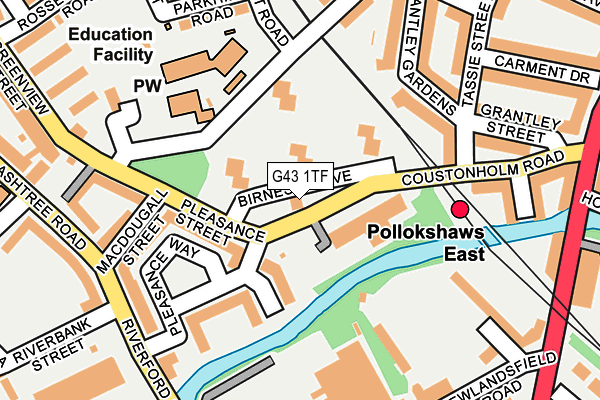 G43 1TF map - OS OpenMap – Local (Ordnance Survey) G43 1TF map - OS OpenMap – Local (Ordnance Survey)