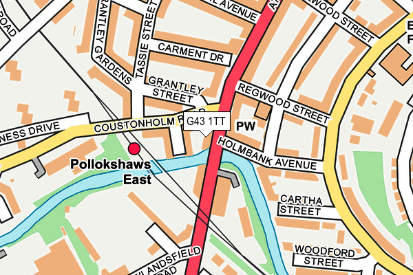 G43 1TT map - OS OpenMap – Local (Ordnance Survey) G43 1TT map - OS OpenMap – Local (Ordnance Survey)