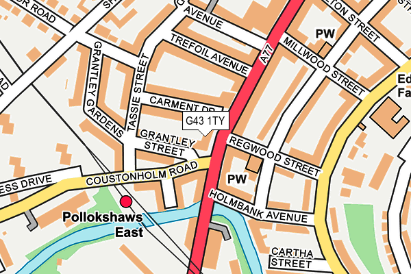 G43 1TY map - OS OpenMap – Local (Ordnance Survey) G43 1TY map - OS OpenMap – Local (Ordnance Survey)