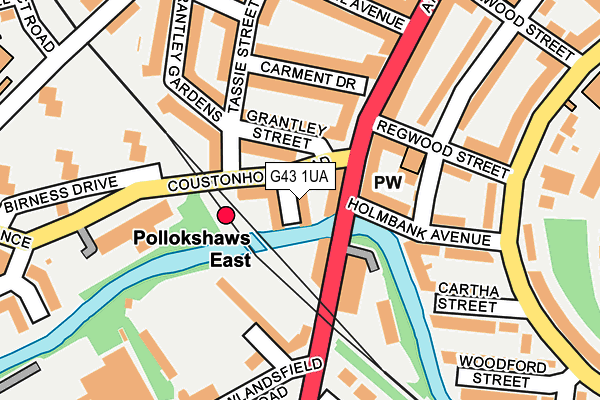 G43 1UA map - OS OpenMap – Local (Ordnance Survey)