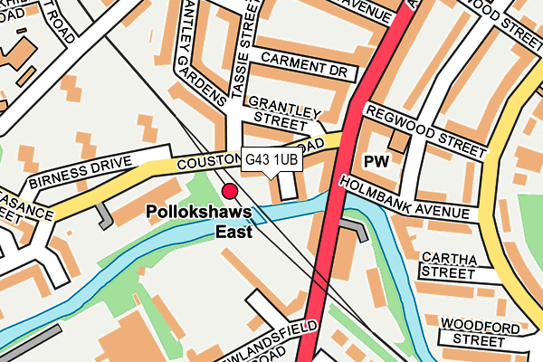 G43 1UB map - OS OpenMap – Local (Ordnance Survey) G43 1UB map - OS OpenMap – Local (Ordnance Survey)