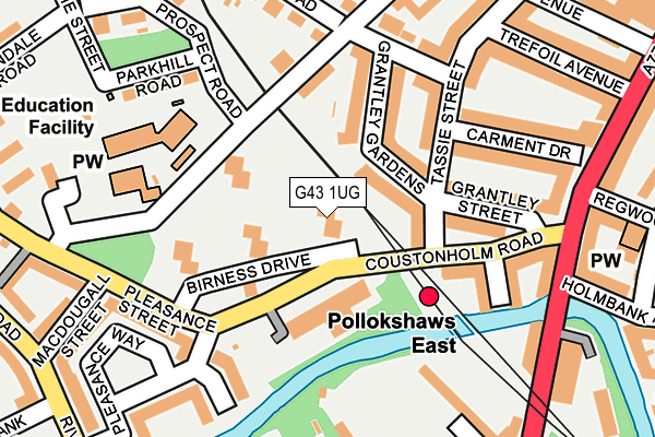 G43 1UG map - OS OpenMap – Local (Ordnance Survey) G43 1UG map - OS OpenMap – Local (Ordnance Survey)