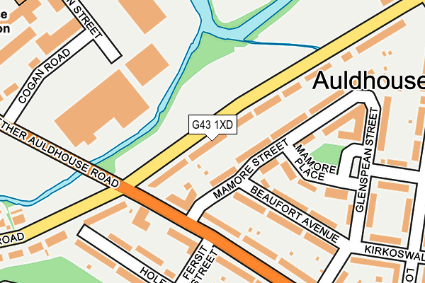 G43 1XD map - OS OpenMap – Local (Ordnance Survey) G43 1XD map - OS OpenMap – Local (Ordnance Survey)