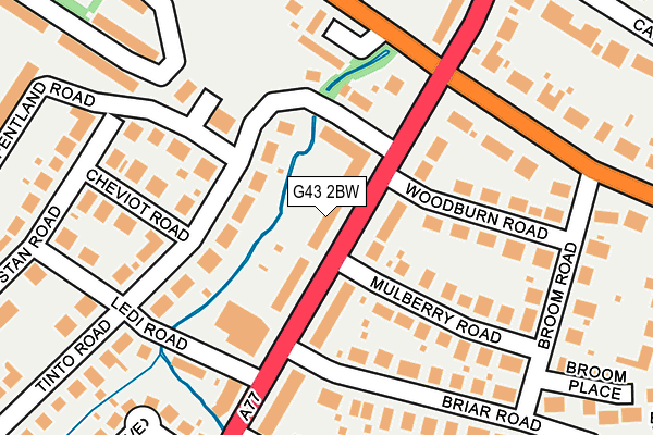 G43 2BW map - OS OpenMap – Local (Ordnance Survey) G43 2BW map - OS OpenMap – Local (Ordnance Survey)