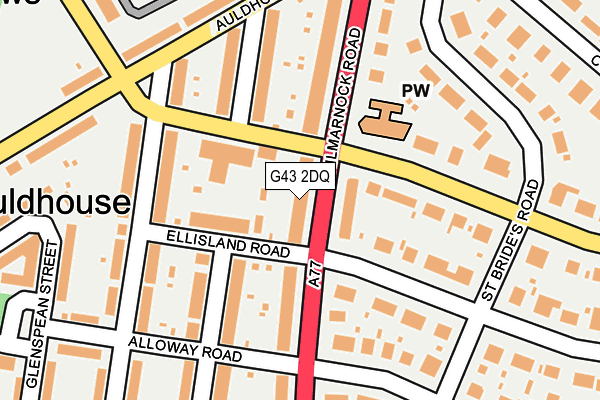 G43 2DQ map - OS OpenMap – Local (Ordnance Survey)
