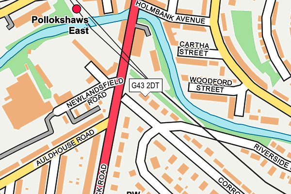 G43 2DT map - OS OpenMap – Local (Ordnance Survey)