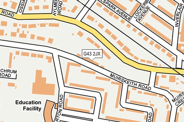 G43 2JX map - OS OpenMap – Local (Ordnance Survey) G43 2JX map - OS OpenMap – Local (Ordnance Survey)