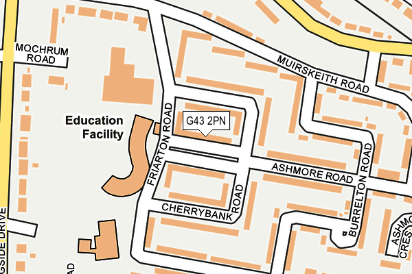 G43 2PN map - OS OpenMap – Local (Ordnance Survey)