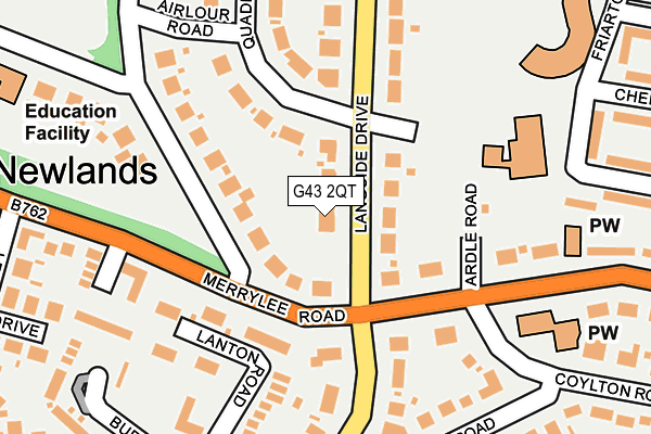 G43 2QT map - OS OpenMap – Local (Ordnance Survey) G43 2QT map - OS OpenMap – Local (Ordnance Survey)
