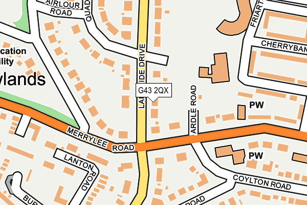 G43 2QX map - OS OpenMap – Local (Ordnance Survey) G43 2QX map - OS OpenMap – Local (Ordnance Survey)