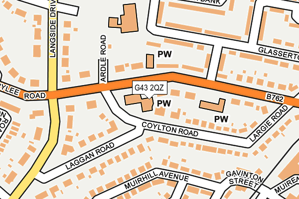 G43 2QZ map - OS OpenMap – Local (Ordnance Survey)