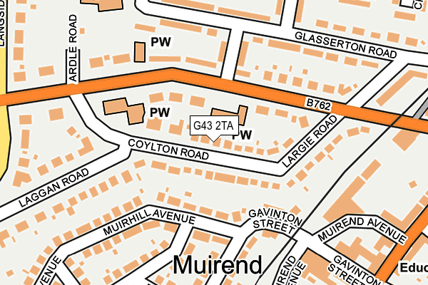 G43 2TA map - OS OpenMap – Local (Ordnance Survey) G43 2TA map - OS OpenMap – Local (Ordnance Survey)