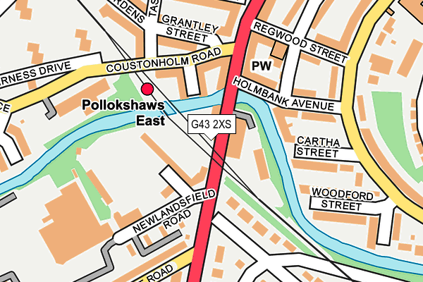 G43 2XS map - OS OpenMap – Local (Ordnance Survey)