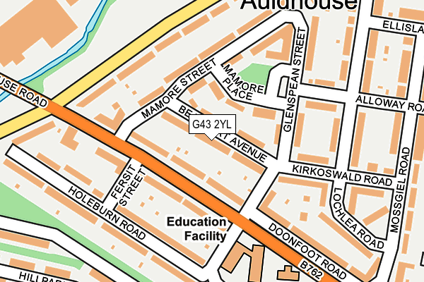 G43 2YL map - OS OpenMap – Local (Ordnance Survey)