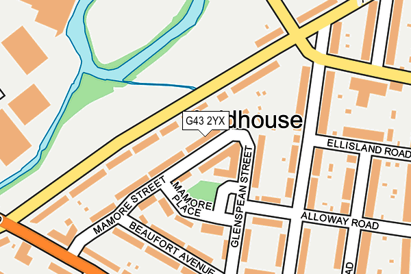 G43 2YX map - OS OpenMap – Local (Ordnance Survey) G43 2YX map - OS OpenMap – Local (Ordnance Survey)