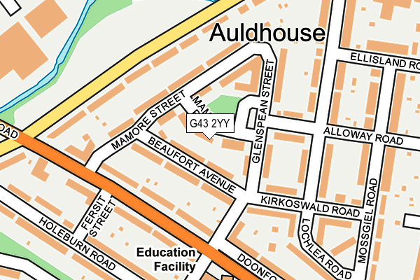 G43 2YY map - OS OpenMap – Local (Ordnance Survey) G43 2YY map - OS OpenMap – Local (Ordnance Survey)