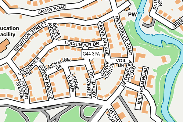 G44 3PA map - OS OpenMap – Local (Ordnance Survey) G44 3PA map - OS OpenMap – Local (Ordnance Survey)