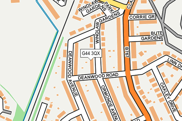 G44 3QX map - OS OpenMap – Local (Ordnance Survey) G44 3QX map - OS OpenMap – Local (Ordnance Survey)