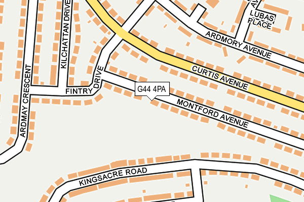 G44 4PA map - OS OpenMap – Local (Ordnance Survey) G44 4PA map - OS OpenMap – Local (Ordnance Survey)
