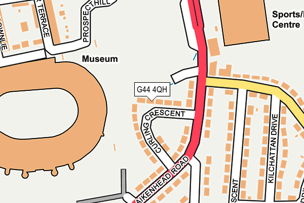 G44 4QH map - OS OpenMap – Local (Ordnance Survey) G44 4QH map - OS OpenMap – Local (Ordnance Survey)
