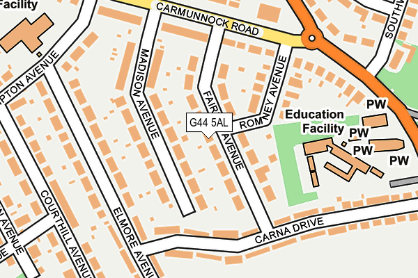 G44 5AL map - OS OpenMap – Local (Ordnance Survey) G44 5AL map - OS OpenMap – Local (Ordnance Survey)