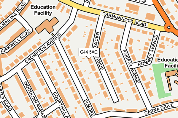 G44 5AQ map - OS OpenMap – Local (Ordnance Survey) G44 5AQ map - OS OpenMap – Local (Ordnance Survey)
