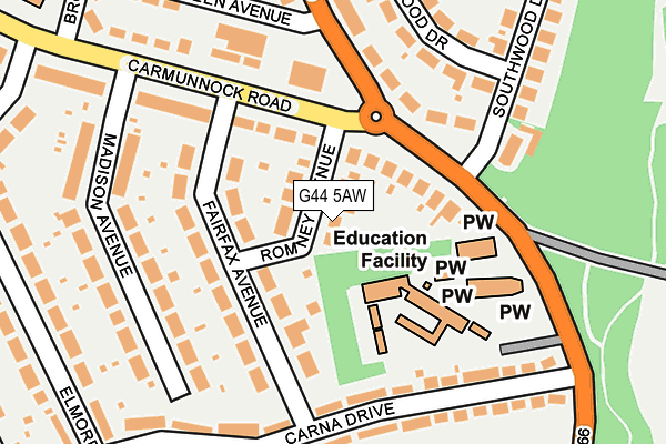 G44 5AW map - OS OpenMap – Local (Ordnance Survey) G44 5AW map - OS OpenMap – Local (Ordnance Survey)