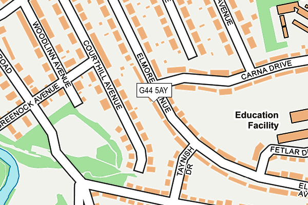 G44 5AY map - OS OpenMap – Local (Ordnance Survey) G44 5AY map - OS OpenMap – Local (Ordnance Survey)