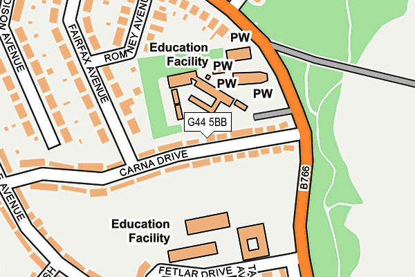 G44 5BB map - OS OpenMap – Local (Ordnance Survey) G44 5BB map - OS OpenMap – Local (Ordnance Survey)