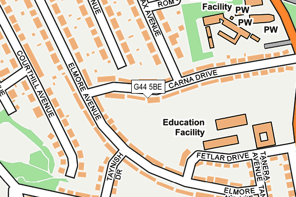 G44 5BE map - OS OpenMap – Local (Ordnance Survey) G44 5BE map - OS OpenMap – Local (Ordnance Survey)