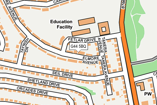 G44 5BQ map - OS OpenMap – Local (Ordnance Survey) G44 5BQ map - OS OpenMap – Local (Ordnance Survey)