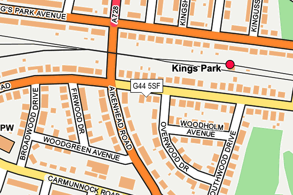 G44 5SF map - OS OpenMap – Local (Ordnance Survey)
